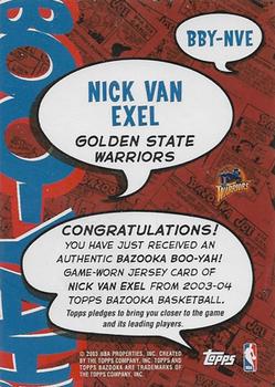 2003-04 Bazooka - Boo-Yah! #BBY-NVE Nick Van Exel Back