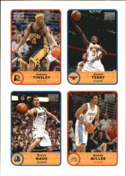 2003-04 Bazooka - Four-on-One Stickers #5 Jamaal Tinsley / Jason Terry / Steve Nash / Andre Miller Front