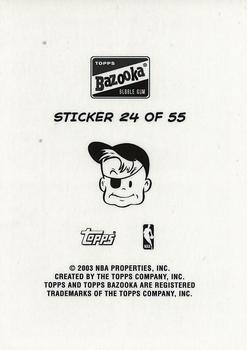 2003-04 Bazooka - Four-on-One Stickers #24 Kurt Thomas / Lucious Harris / Anfernee Hardaway / Manu Ginobili Back