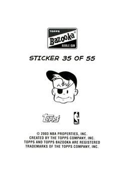 2003-04 Bazooka - Four-on-One Stickers #35 Casey Jacobsen / Nikoloz Tskitishvili / Shane Battier / Antonio McDyess Back