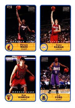 2003-04 Bazooka - Four-on-One Stickers #51 Dwyane Wade / Chris Kaman / Kirk Hinrich / T.J. Ford Front