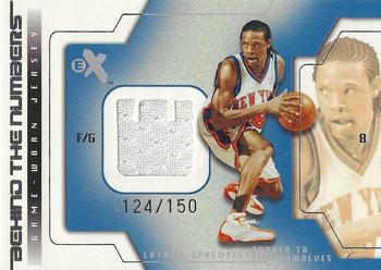 2003-04 E-X - Behind the Numbers Game-Used Gold #LS-BTNGU Latrell Sprewell Front