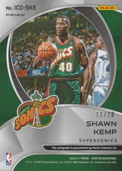 2020-21 Panini Spectra - Icons Autographs Astral #ICO-SKE Shawn Kemp Back