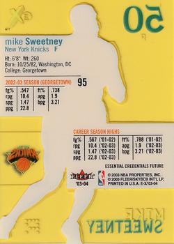 2003-04 E-X - Essential Credentials Future #95 Mike Sweetney Back