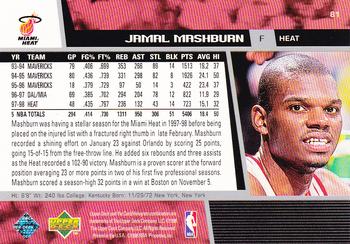 1998-99 Upper Deck #81 Jamal Mashburn Back