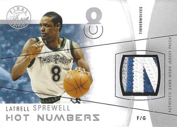 2003-04 Flair Final Edition - Hot Numbers Patches #HN-LS Latrell Sprewell Front