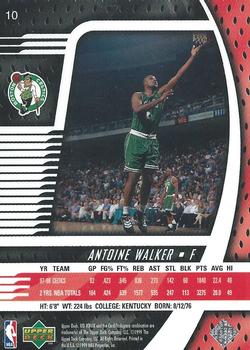 1998-99 Upper Deck Ionix #10 Antoine Walker Back