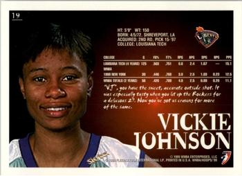 1999 Hoops WNBA #19 Vickie Johnson Back
