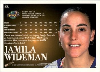 1999 Hoops WNBA #50 Jamila Wideman Back