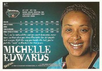 1999 Hoops WNBA #87 Michelle Edwards Back