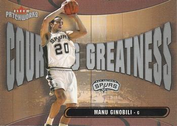 2003-04 Fleer Patchworks - Courting Greatness #13 CG Manu Ginobili Front