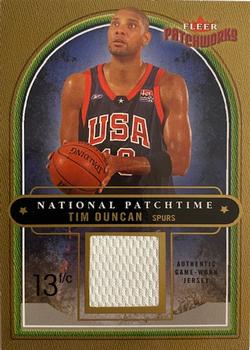 2003-04 Fleer Patchworks - National Patchtime Jerseys NBA #NP/TD Tim Duncan Front