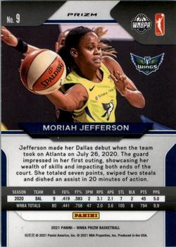 2021 Panini Prizm WNBA - Prizms Silver #9 Moriah Jefferson Back