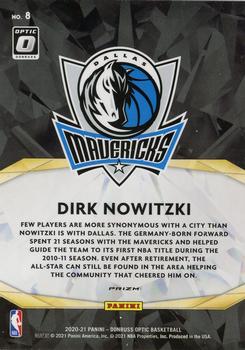 2020-21 Donruss Optic - Winner Stays Purple #8 Dirk Nowitzki Back