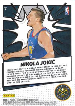 2020-21 Donruss Optic - My House #9 Nikola Jokic Back