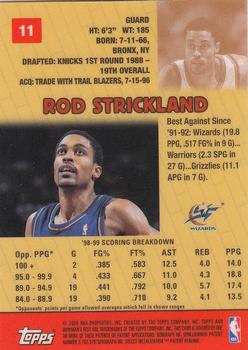 1999-00 Bowman's Best #11 Rod Strickland Back