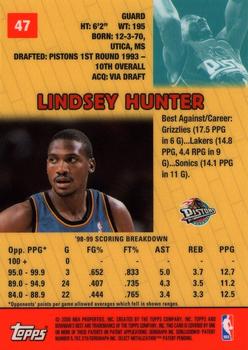 1999-00 Bowman's Best #47 Lindsey Hunter Back