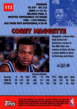 1999-00 Bowman's Best #113 Corey Maggette Back