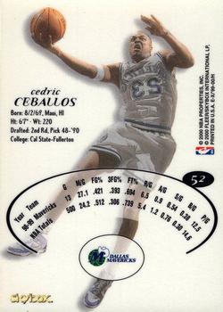 1999-00 E-X #52 Cedric Ceballos Back