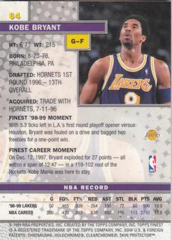1999-00 Finest #64 Kobe Bryant Back