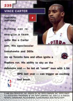 1999-00 Finest #235 Vince Carter Back