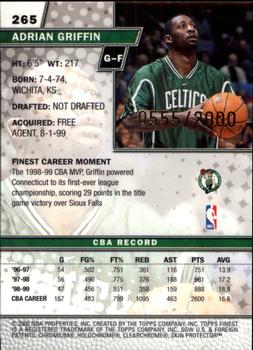 1999-00 Finest #265 Adrian Griffin Back