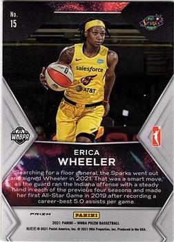 2021 Panini Prizm WNBA - Fireworks Prizms Green #15 Erica Wheeler Back