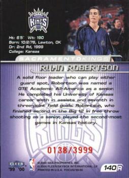 1999-00 Fleer Focus #140 Ryan Robertson Back