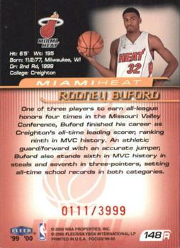 1999-00 Fleer Focus #148 Rodney Buford Back