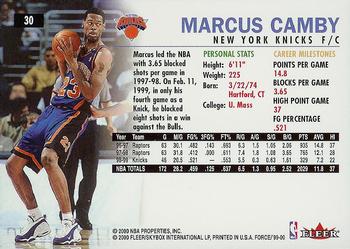 1999-00 Fleer Force #30 Marcus Camby Back