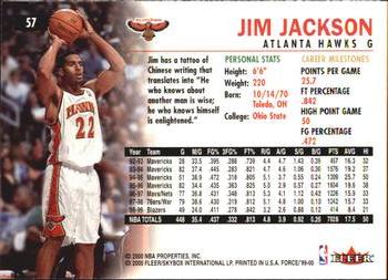 1999-00 Fleer Force #57 Jim Jackson Back