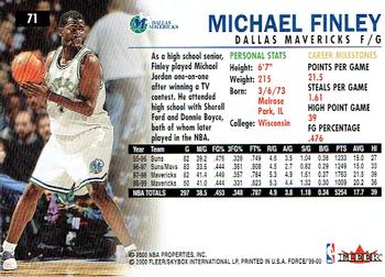 1999-00 Fleer Force #71 Michael Finley Back