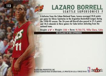 1999-00 Fleer Force #113 Lazaro Borrell Back