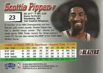 1999-00 Fleer Mystique #23 Scottie Pippen Back