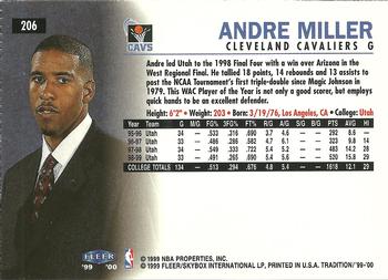 1999-00 Fleer Tradition #206 Andre Miller Back