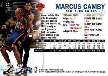 1999-00 Fleer Tradition #30 Marcus Camby Back