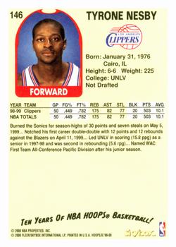 1999-00 Hoops Decade #146 Tyrone Nesby Back