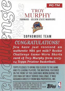 2003-04 Topps Pristine - Challenge Relics #PC-TM Troy Murphy Back