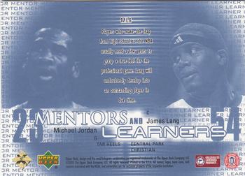 2003 UD Top Prospects - Mentors and Learners #ML6 Michael Jordan / James Lang Back