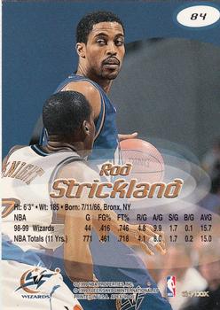 1999-00 SkyBox Apex #84 Rod Strickland Back