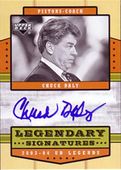 2003-04 Upper Deck Legends - Legendary Signatures #LS-CD Chuck Daly Front