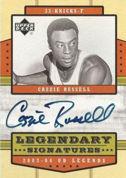 2003-04 Upper Deck Legends - Legendary Signatures #LS-CR Cazzie Russell Front