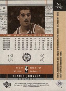 2003-04 Upper Deck Legends - Throwback #10 Dennis Johnson Back