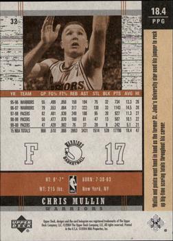 2003-04 Upper Deck Legends - Throwback #32 Chris Mullin Back
