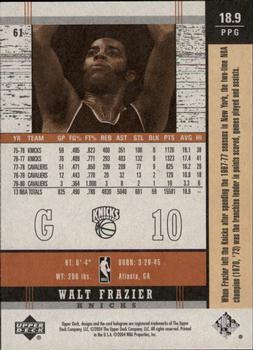 2003-04 Upper Deck Legends - Throwback #61 Walt Frazier Back
