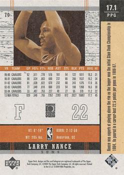 2003-04 Upper Deck Legends - Throwback #70 Larry Nance Back