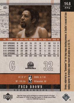 2003-04 Upper Deck Legends - Throwback #82 Fred Brown Back