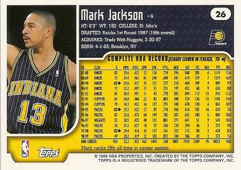 1999-00 Topps #26 Mark Jackson Back