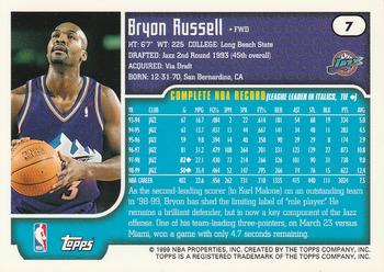 1999-00 Topps #7 Bryon Russell Back