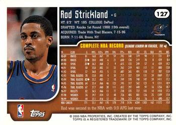 1999-00 Topps #127 Rod Strickland Back